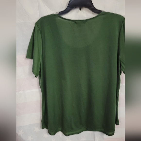 Almost Famous 3X Green Short Sleeve Top - Picture 5 of 5
